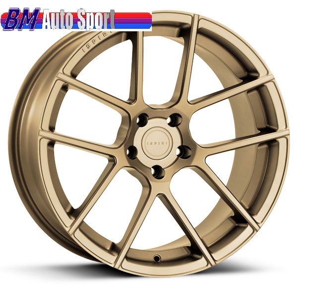 NEW 19  ISPIRI ISR6 ALLOY WHEELS IN MATT CARBON GOLD WITH DEEPER CONCAVE 9 5  ALL ROUND